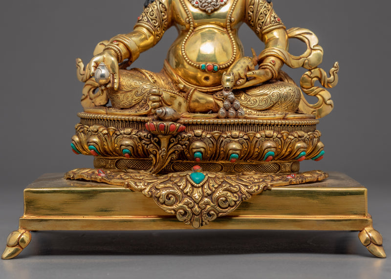 Handcrafted Yellow Dzambhala Statue | Himalayan Art