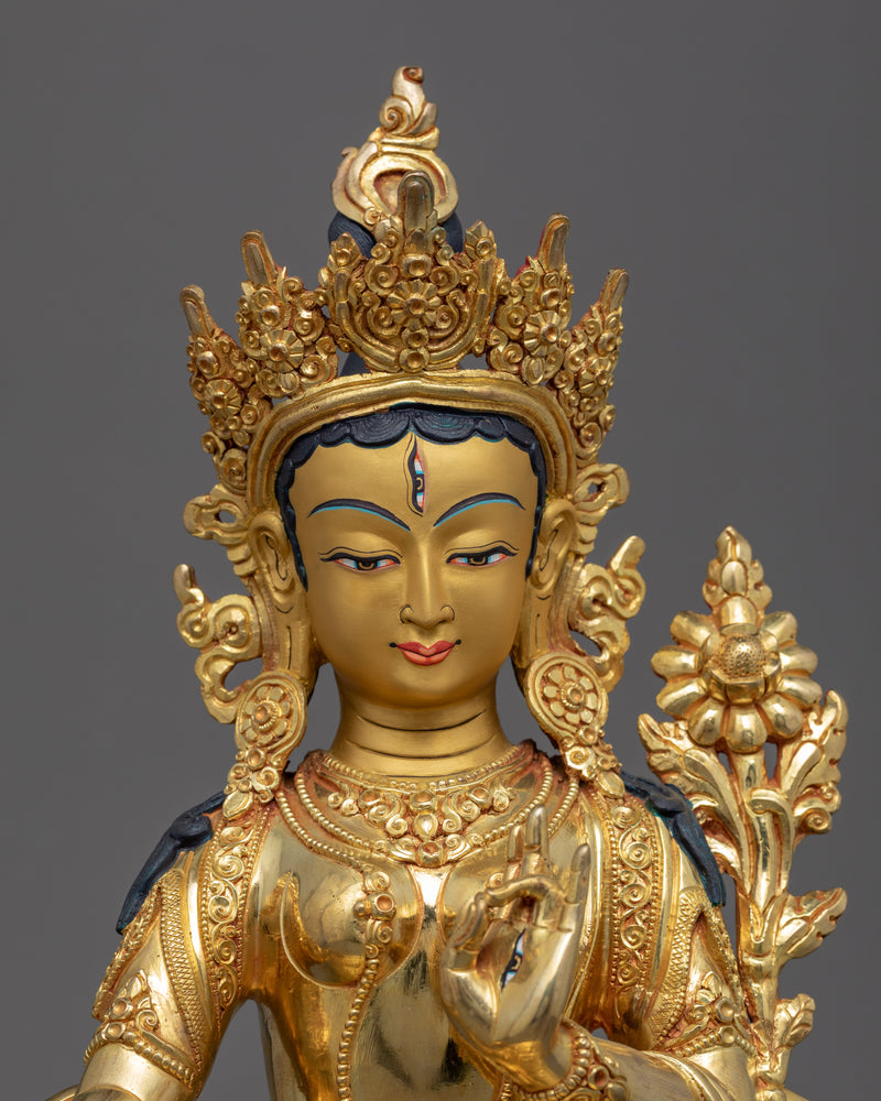 White Tara Buddha Statue | Long-Life Deity