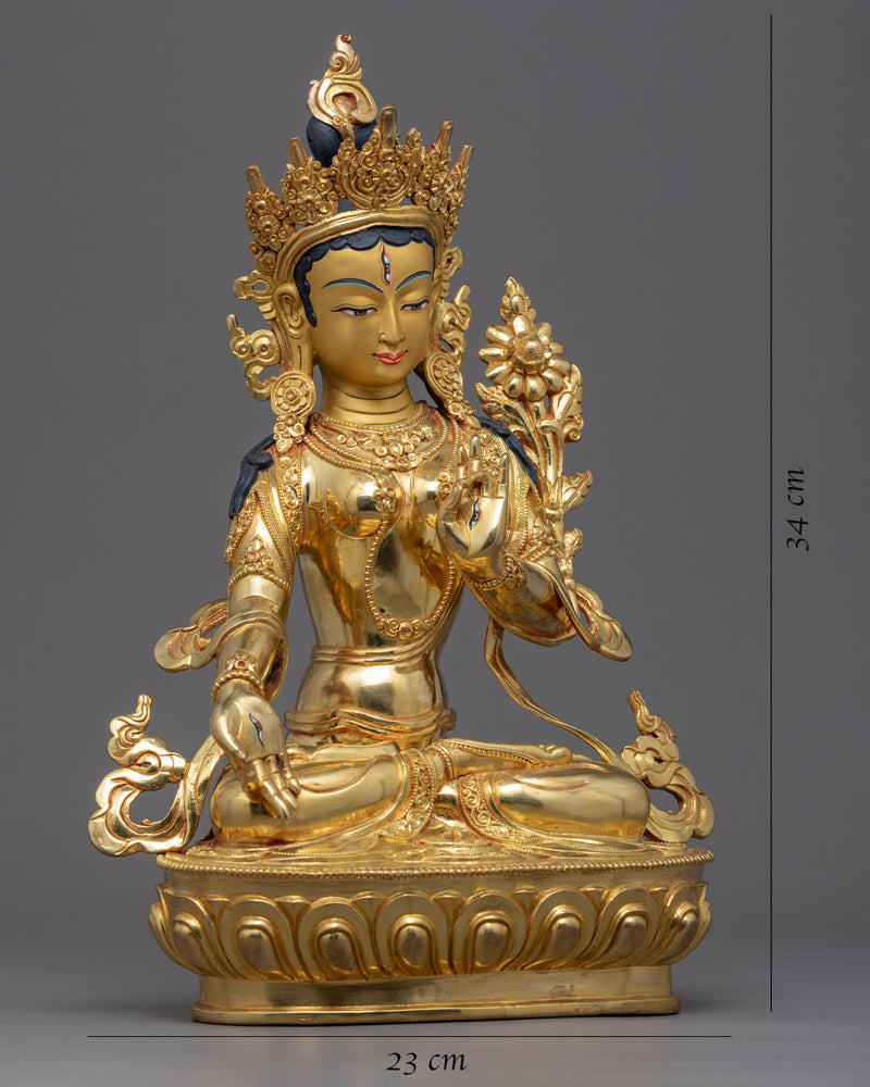 White Tara Buddha Statue | Long-Life Deity