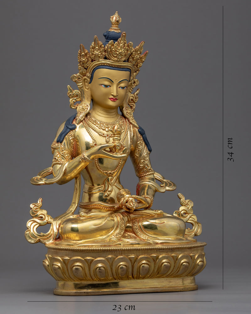 Statue Of Heruka Vajrasattva | Gold Plated Himalayan Art | Traditional Himalayan Art