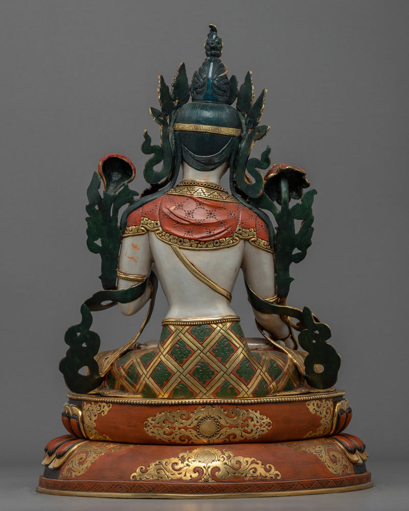 Buddhist White Tara Statue | Rare Traditional Art of Nepal