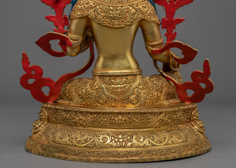 Statue of Green Tara Nepal | Mother Tara Statue | 24k Gold Gilded