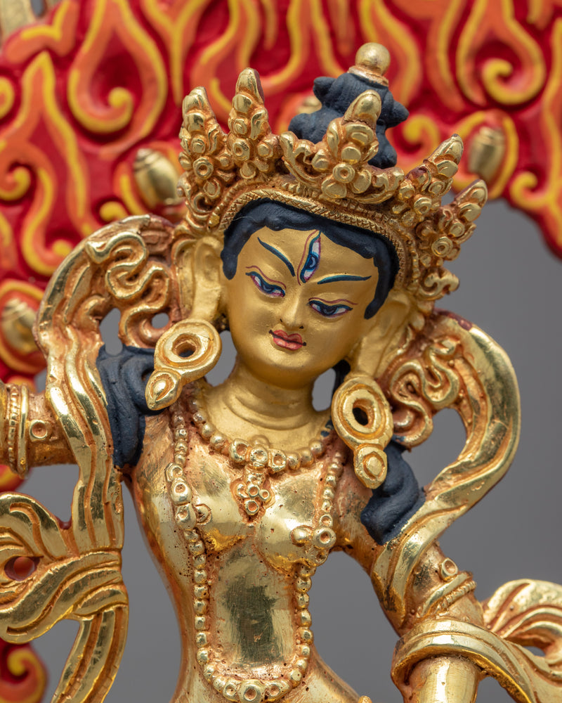 Machig Labdron Sculpture | 24K Gold Gilded Yogini Statue