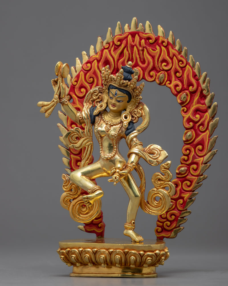 Machig Labdron Sculpture | 24K Gold Gilded Yogini Statue