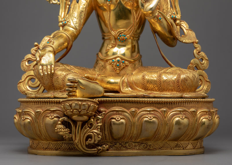 Green Tara Goddess of Compassion | Handmade Buddhist Artwork