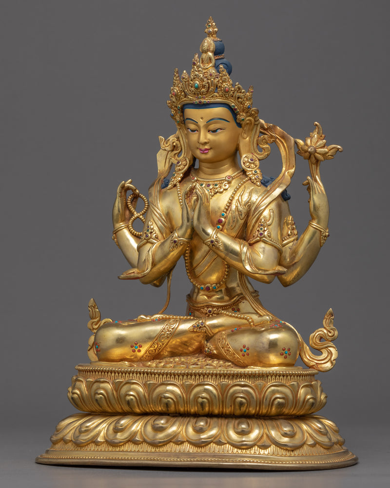 Chenrezig Tibetan Statue | Compassion Deity