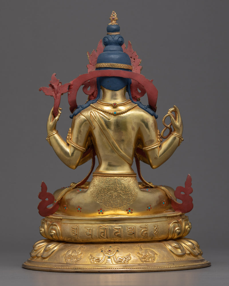 Chenrezig Tibetan Statue | Compassion Deity