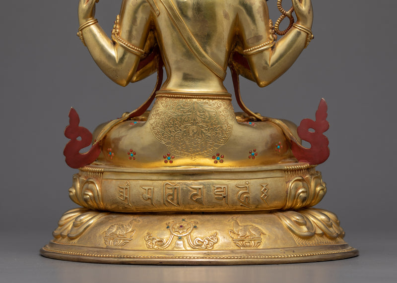 Chenrezig Tibetan Statue | Compassion Deity