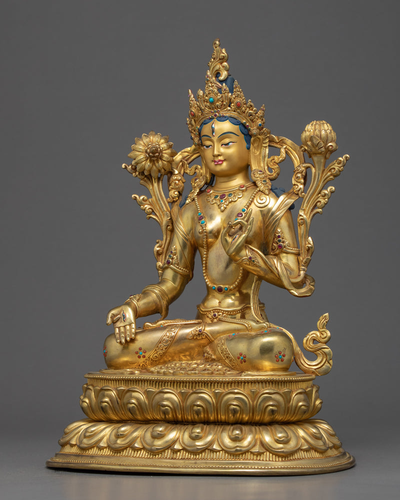 White Tara Buddha Statue | Traditional Himalayan Art