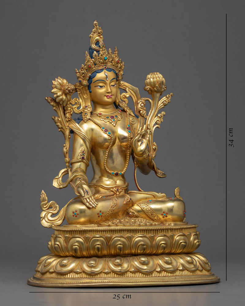 White Tara Buddha Statue | Traditional Himalayan Art