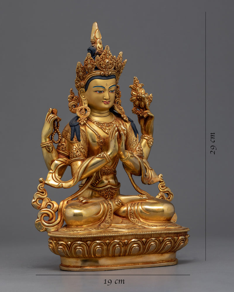 Chenrezig Buddha Statue | Traditional Himalayan Art