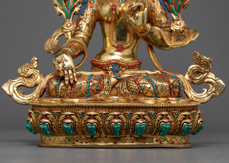 White Tara Art Statue | Female Buddha of Compassion