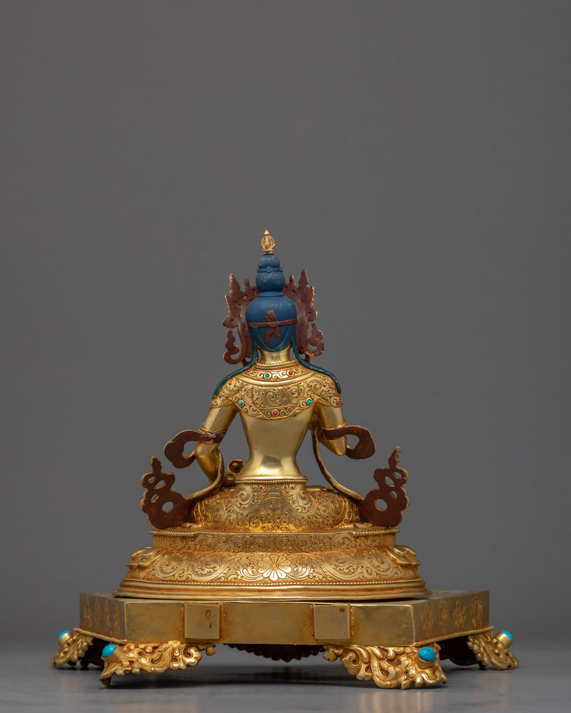 Vajrasattva Sculpture Nepal | Gold Gilded Traditional Art