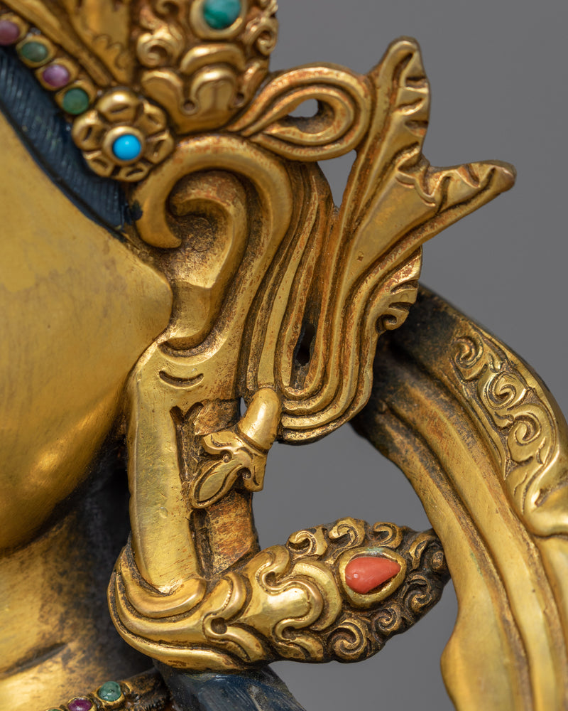 Vajrasattva Yidam Statue | Gold Gilded | Traditional Vajrasattva Art