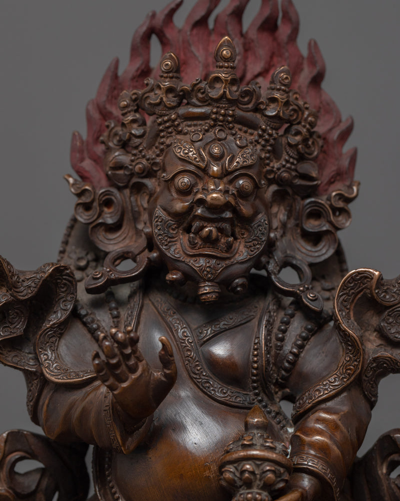 Mahakala Deity Statue | Traditional Himalayan Art Nepal