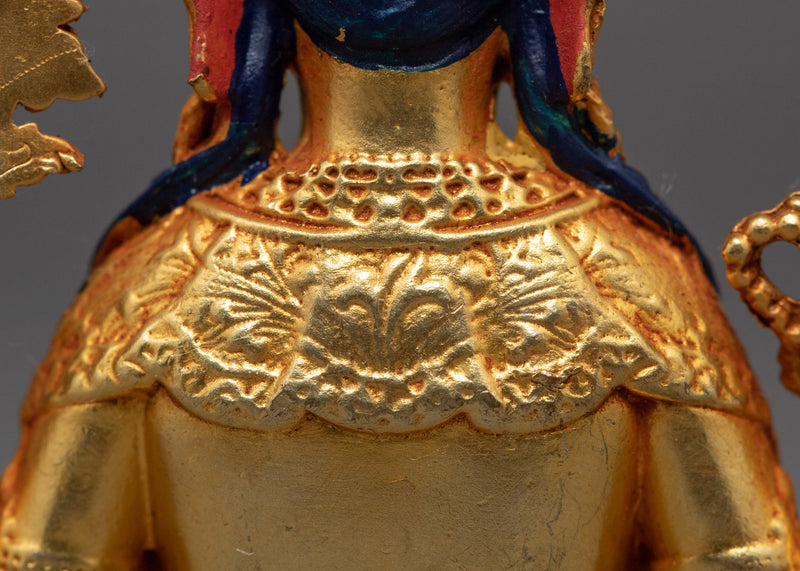 Chenrezig Avalokiteshvara Statue | Gold Gilded Compassion Deity