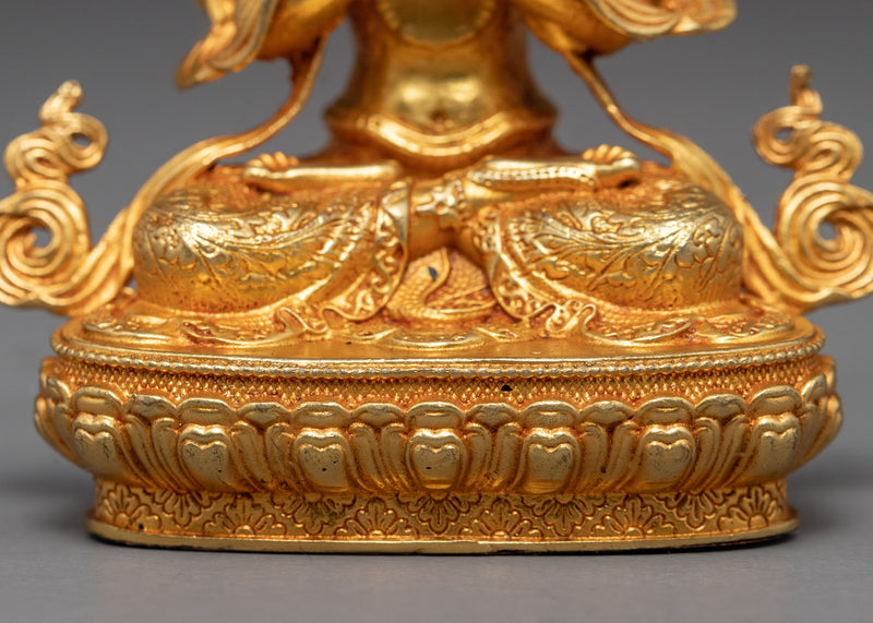 Chenrezig Avalokiteshvara Statue | Gold Gilded Compassion Deity