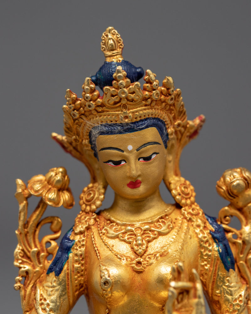 Beautiful Green Tara Statue | Traditional Tibetan Art