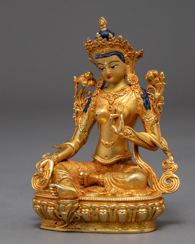 Beautiful Green Tara Statue | Traditional Tibetan Art