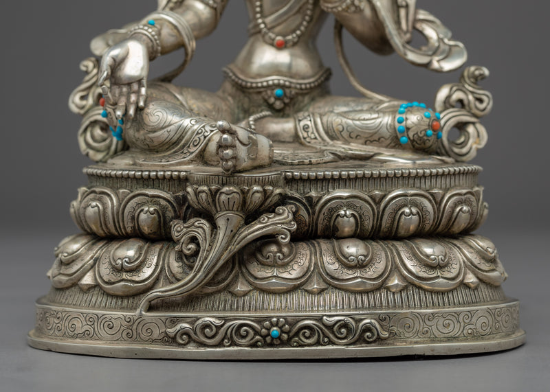 Buddha Art Green Tara Sculpture | Himalayan Mother Tara Art