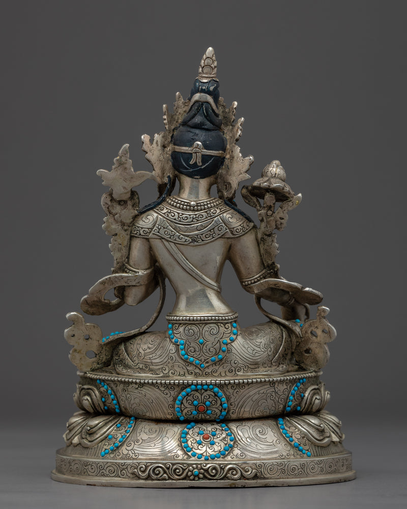 Buddha Art Green Tara Sculpture | Himalayan Mother Tara Art