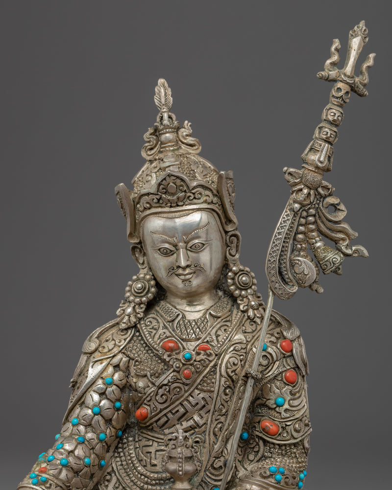 Semi Wrathful Guru Rinpoche Sculpture | Hand Crafted Himalayan Art