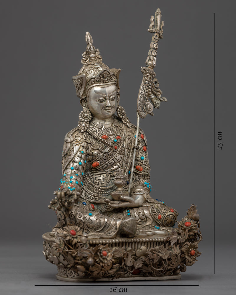 Semi Wrathful Guru Rinpoche Sculpture | Hand Crafted Himalayan Art