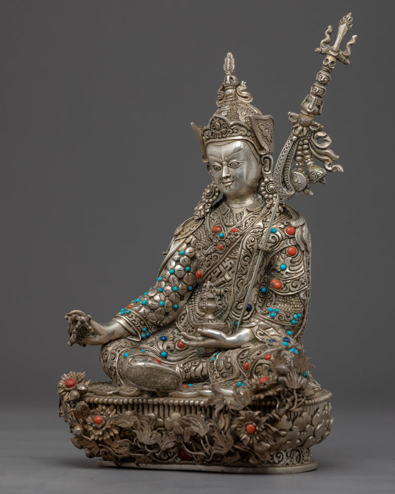 Semi Wrathful Guru Rinpoche Sculpture | Hand Crafted Himalayan Art