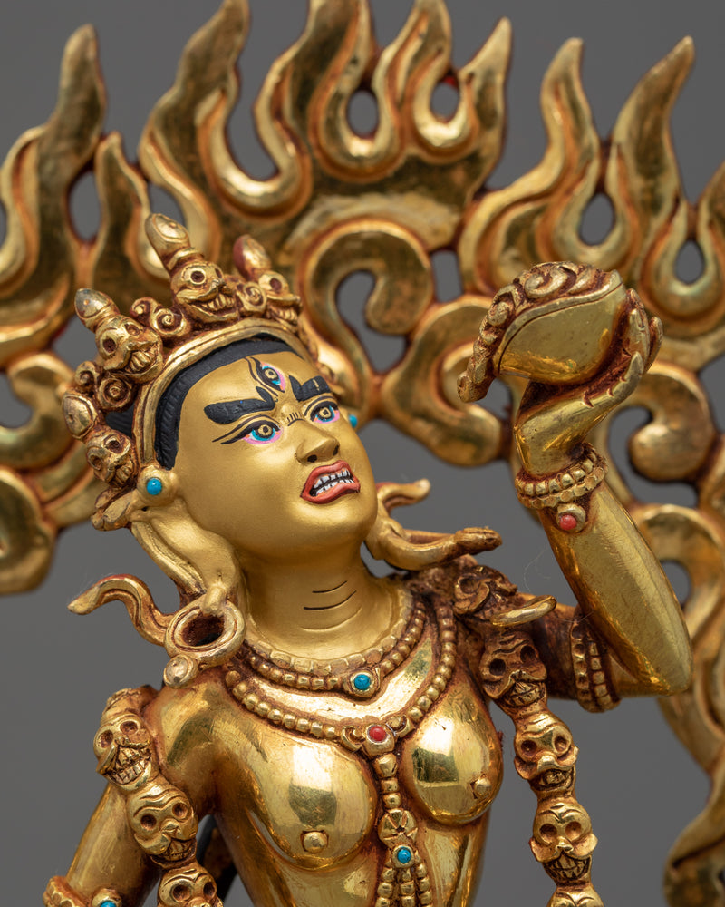 Goddess Vajrayogini Statue | Gold Plated Himalayan Art