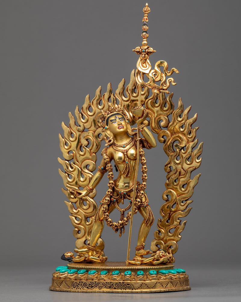 Goddess Vajrayogini Statue | Gold Plated Himalayan Art