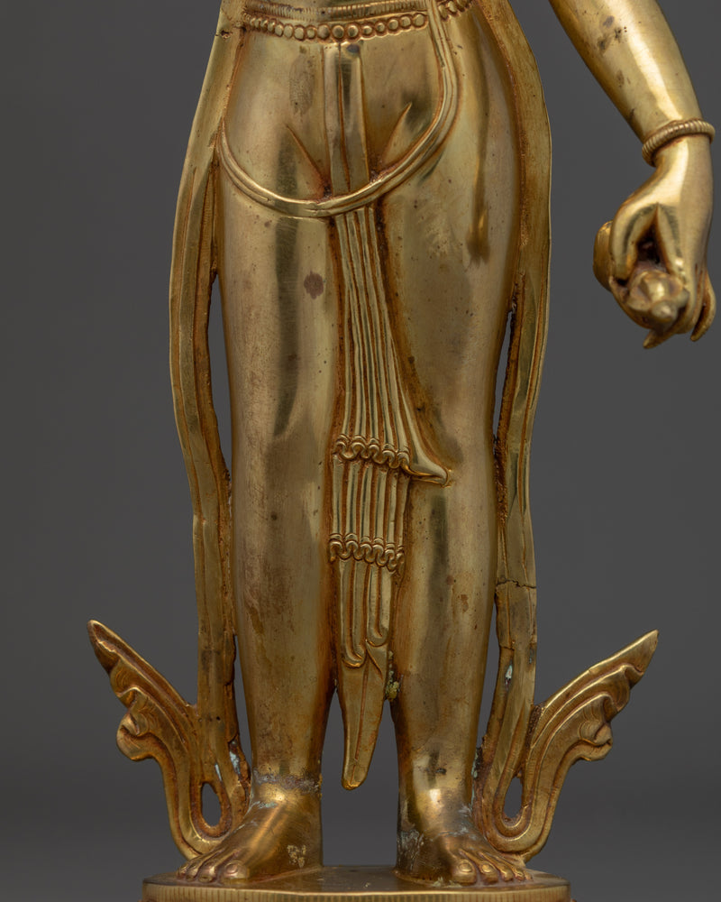 Vajrasattva Practice Statue | Gold Plated Himalayan Art