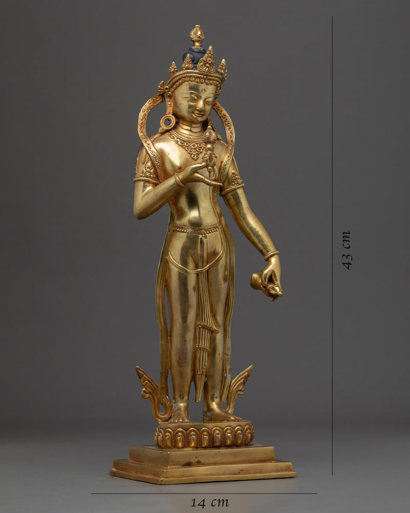 Vajrasattva Practice Statue | Gold Plated Himalayan Art