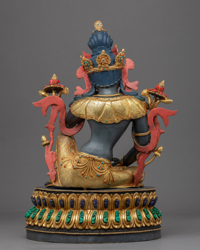 Rare Chenrezig Statue | Gold Gilded Compassionate Deity Art