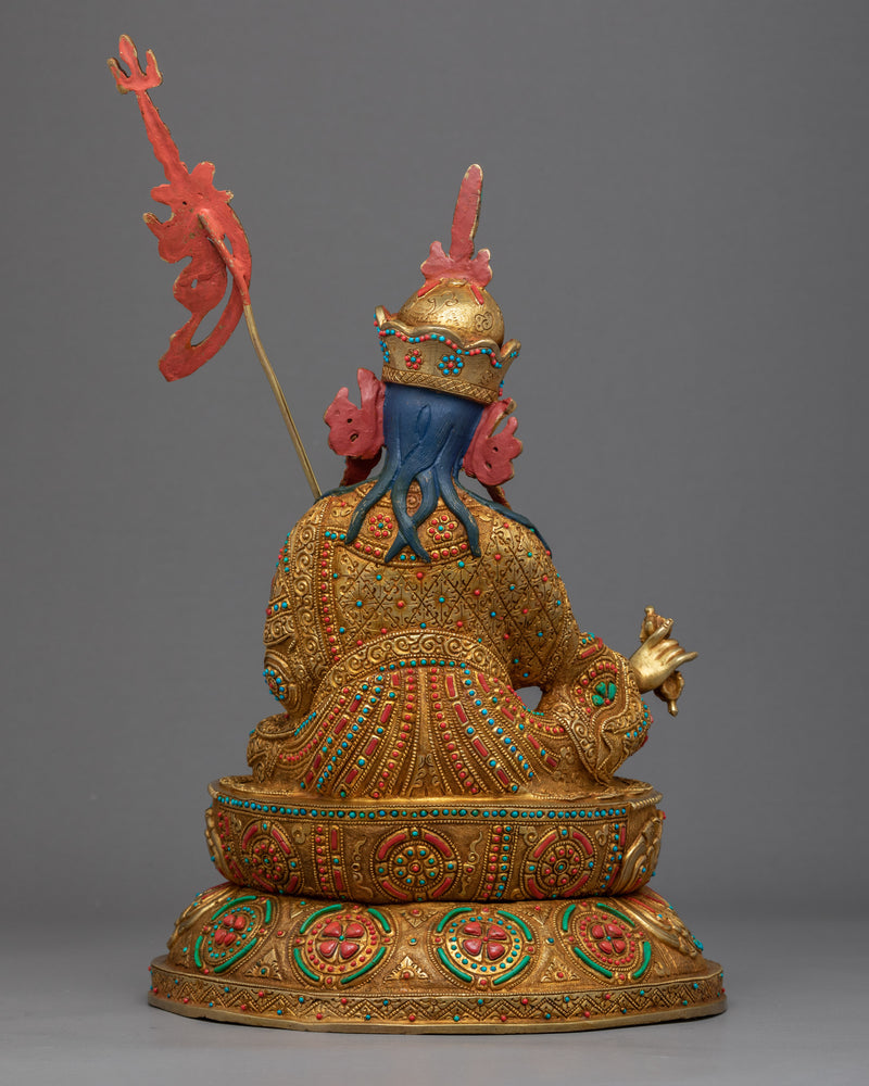 Semi-Wrathful Padmasambhava Sculpture | Tibetan Precious Guru Statue