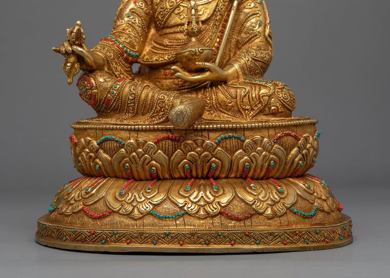 Semi-Wrathful Padmasambhava Sculpture | Tibetan Precious Guru Statue