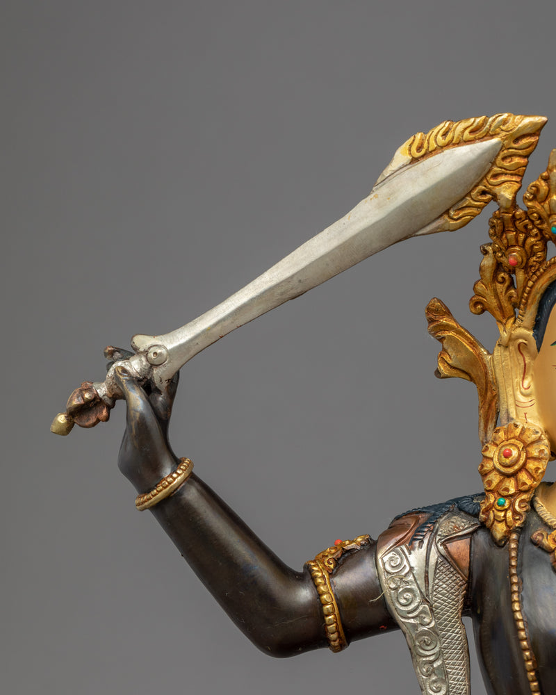 Manjushri Flaming Sword Sculpture | Himalayan Art | Manjushree Statue