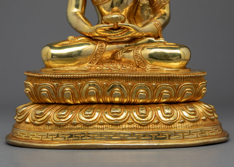 Namo Amitabha Buddha Art Sculpture | 24k Gold Gilded