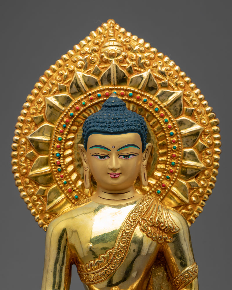 Namo Amitabha Buddha Art Sculpture | 24k Gold Gilded