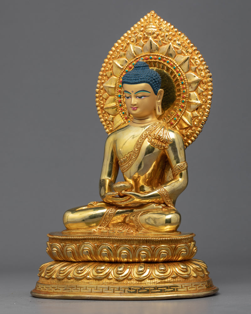 Namo Amitabha Buddha Art Sculpture | 24k Gold Gilded