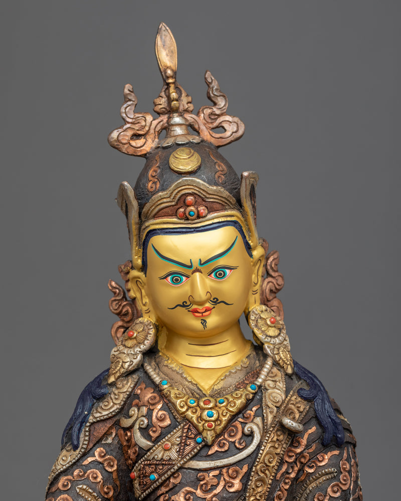 Hand Made Guru Padmasambhava Statue | Traditional Himalayan Art