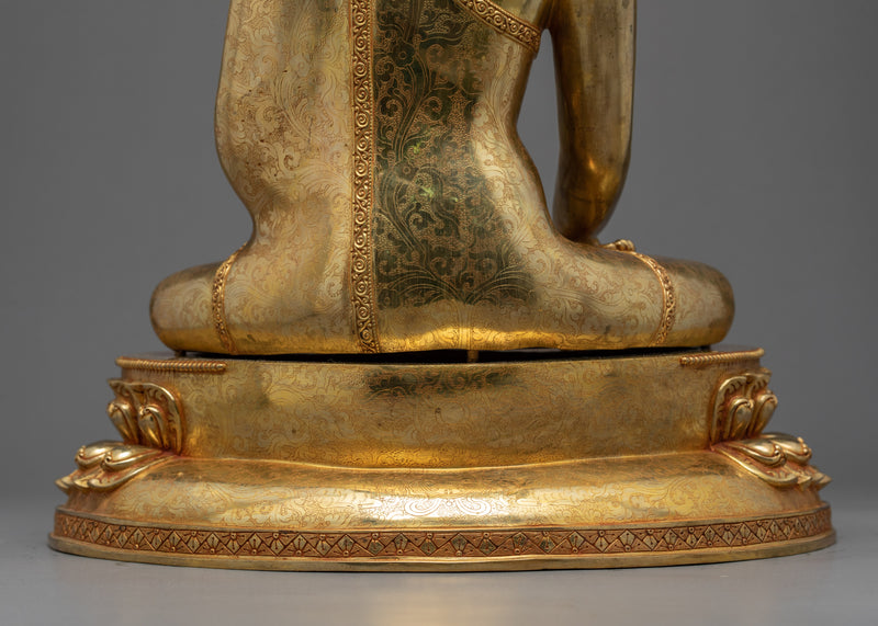 Tibetan Shakyamuni Buddha Sculpture | Hand-Carved Fine Art