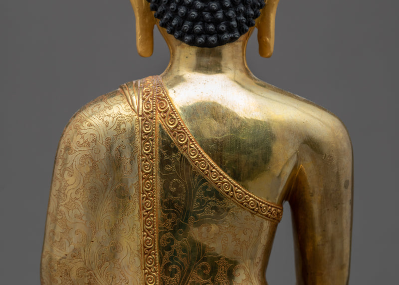 Tibetan Shakyamuni Buddha Sculpture | Hand-Carved Fine Art