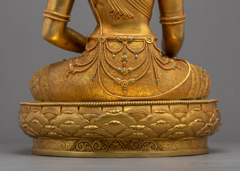 Shakyamuni Buddha Statue Art | Tibetan Art  Gold Gilded