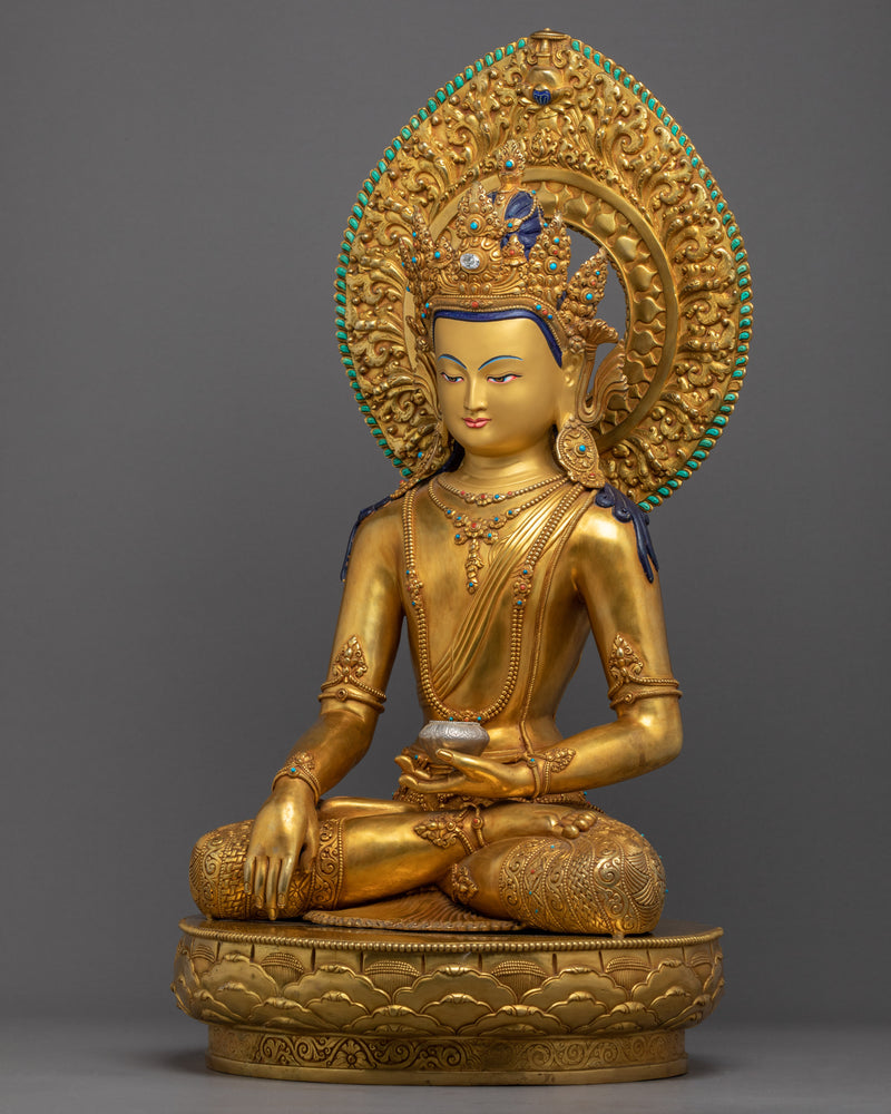 Shakyamuni Buddha Statue Art | Tibetan Art  Gold Gilded