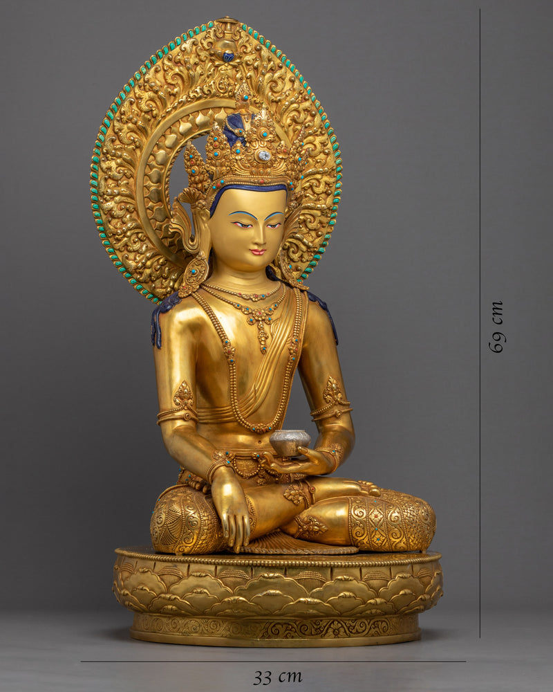 Shakyamuni Buddha Statue Art | Tibetan Art  Gold Gilded