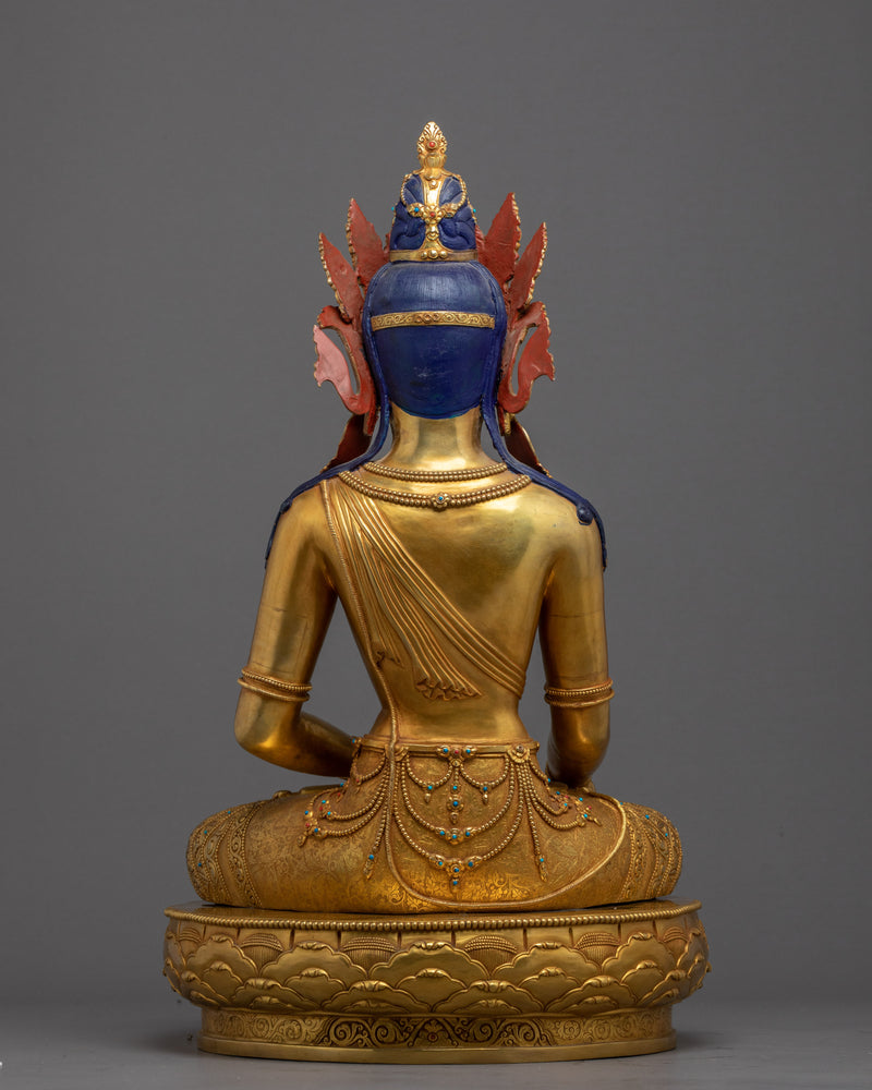 Shakyamuni Buddha Statue Art | Tibetan Art  Gold Gilded