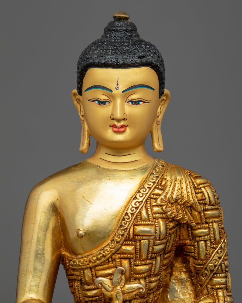 Medicine Buddha Mudra | Gold Gilded Buddha