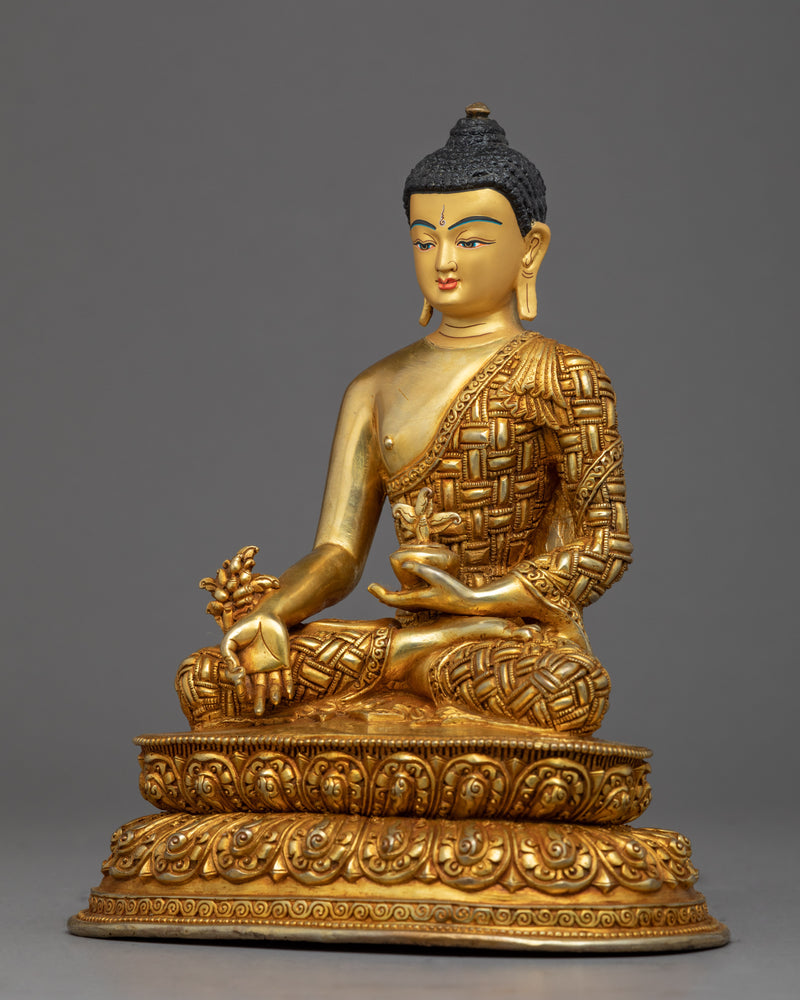 Medicine Buddha Mudra | Gold Gilded Buddha