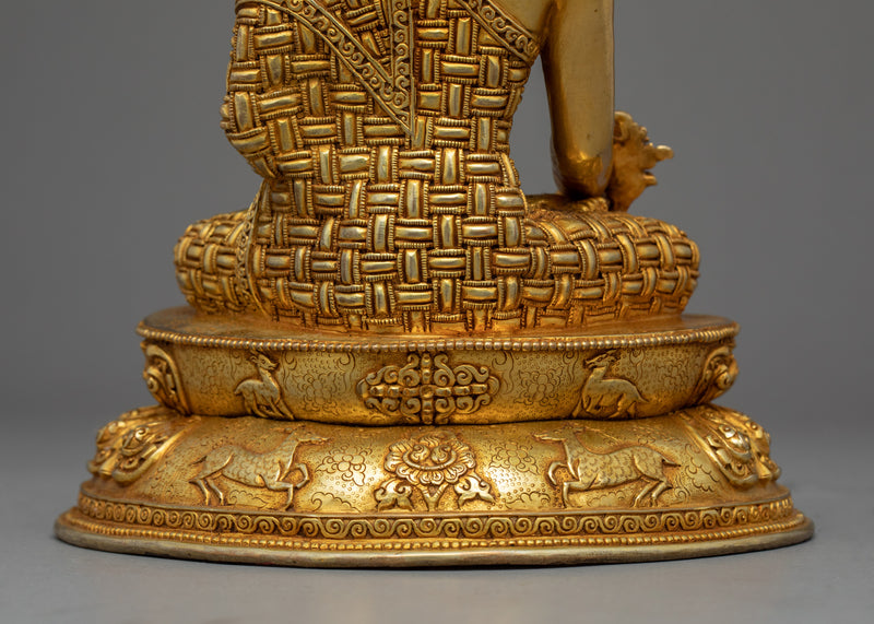 Medicine Buddha Mudra | Gold Gilded Buddha