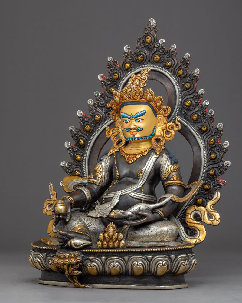 Yellow Dzambhala Statue | Traditional Wealth Deity